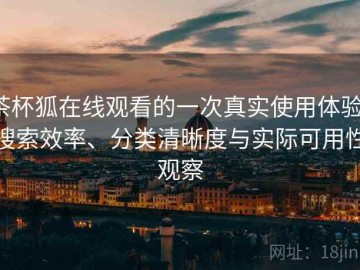 茶杯狐在线观看的一次真实使用体验：搜索效率、分类清晰度与实际可用性观察