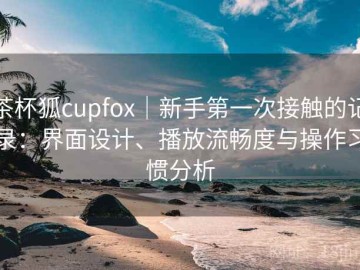 茶杯狐cupfox｜新手第一次接触的记录：界面设计、播放流畅度与操作习惯分析