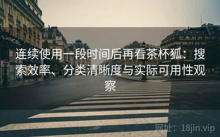 连续使用一段时间后再看茶杯狐：搜索效率、分类清晰度与实际可用性观察