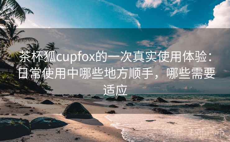 茶杯狐cupfox的一次真实使用体验：日常使用中哪些地方顺手，哪些需要适应