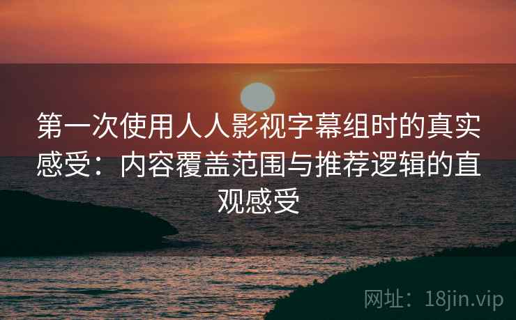 第一次使用人人影视字幕组时的真实感受：内容覆盖范围与推荐逻辑的直观感受